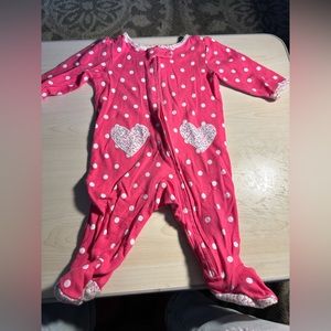Newborn Girls onesie with footies